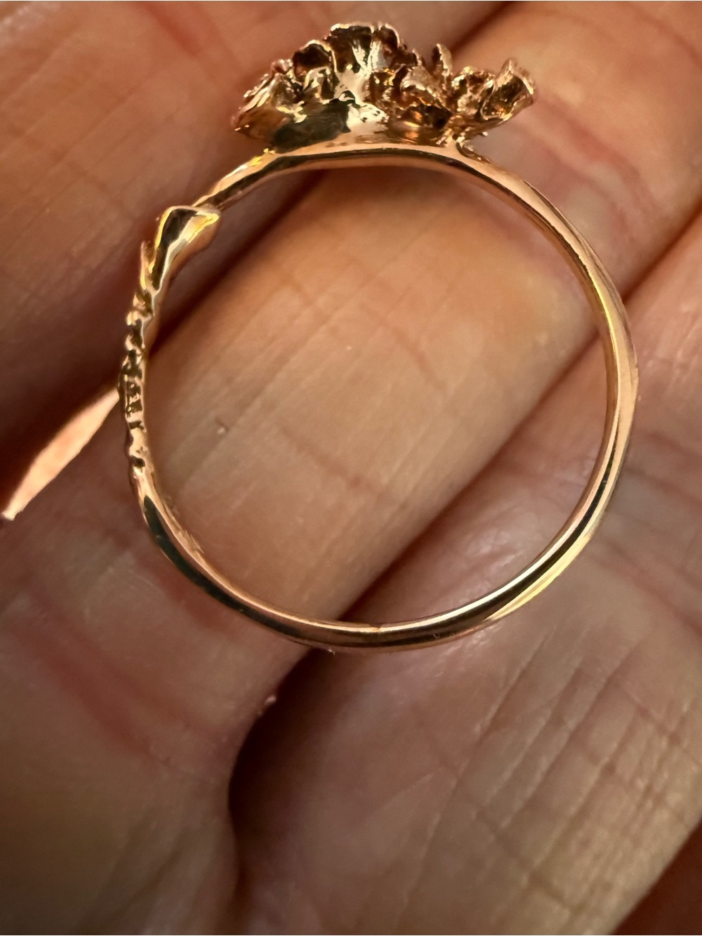 Catbird - Laurie Fleming 14k Rose Gold Dewy Diamond Rose Ring - Picture 7 of 13